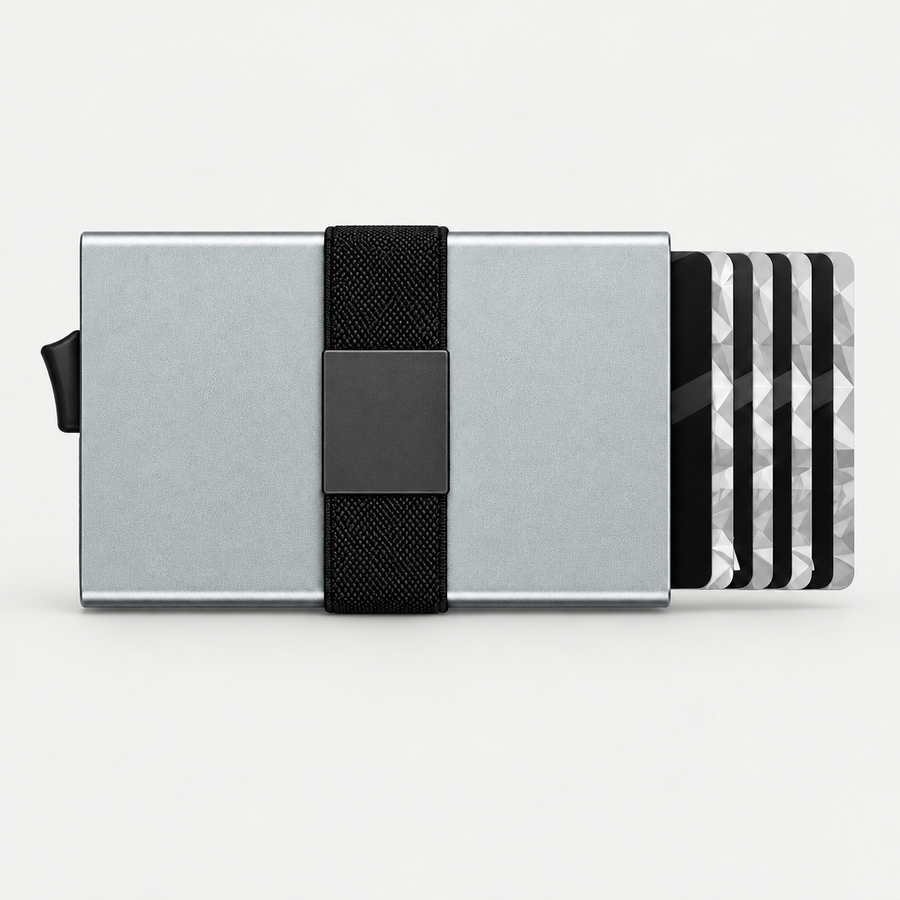 Slim Aluminum Card Wallet — Gray