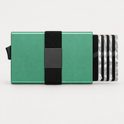 Slim Aluminum Card Wallet — Green