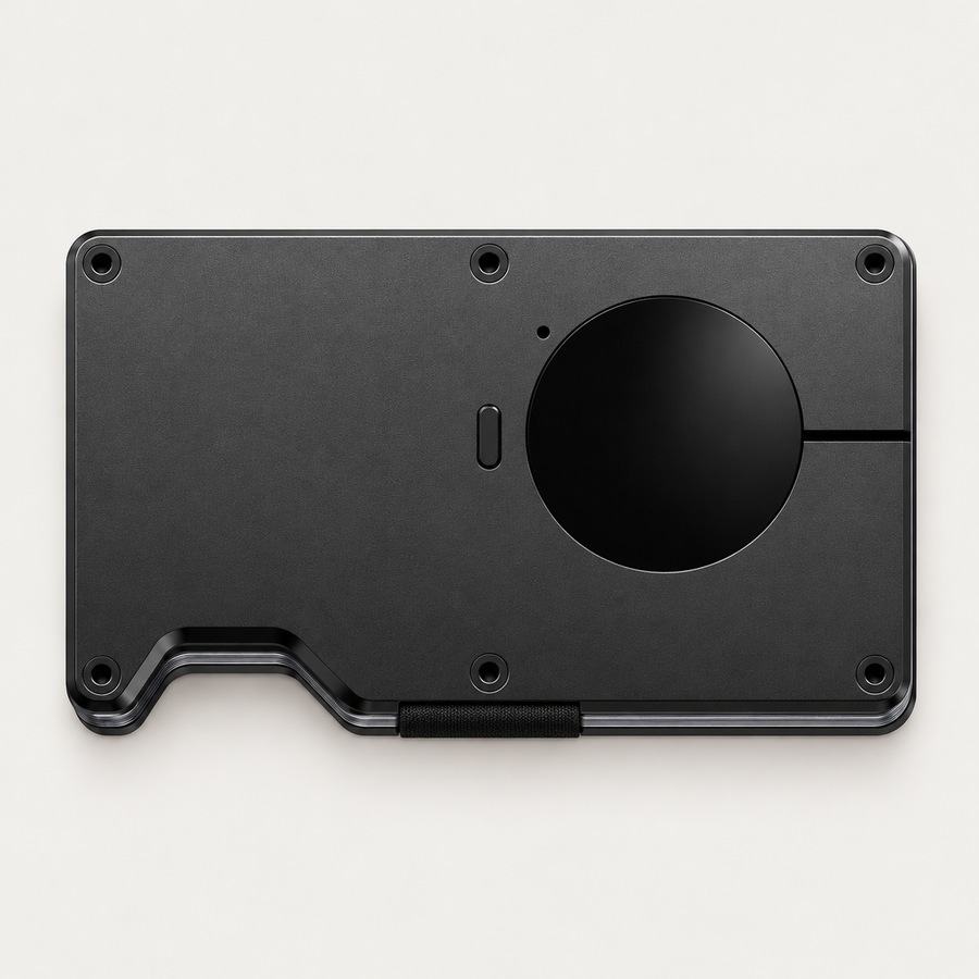 Trackable Slim Wallet — Black